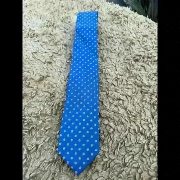 BEN SHERMAN MEN'S Blue/ Gold POLKA Dot Tie Nwt - Picture 1 of 6